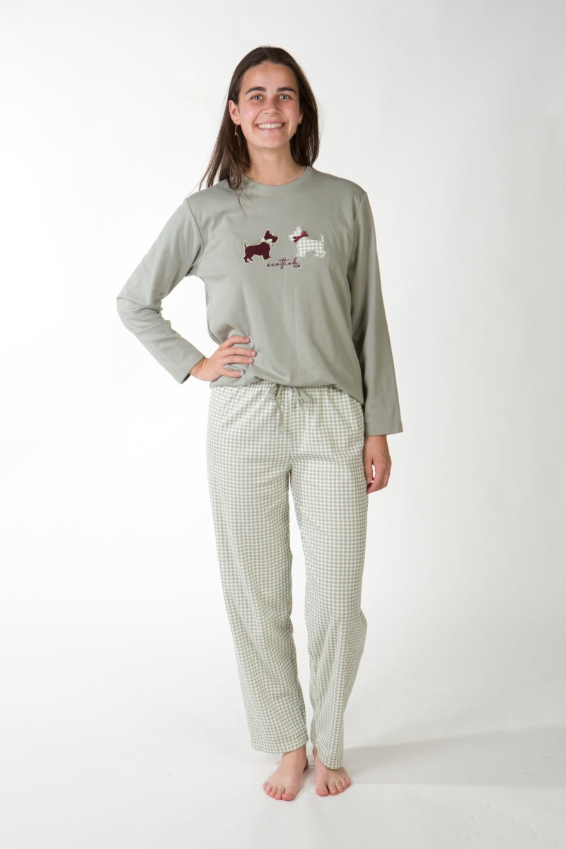 Pyjama Interlock Valentina Muntgroen