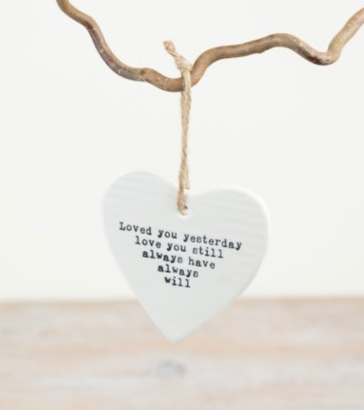 Keramiek hanger hart