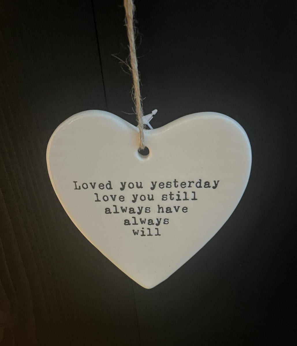 Keramiek hanger hart