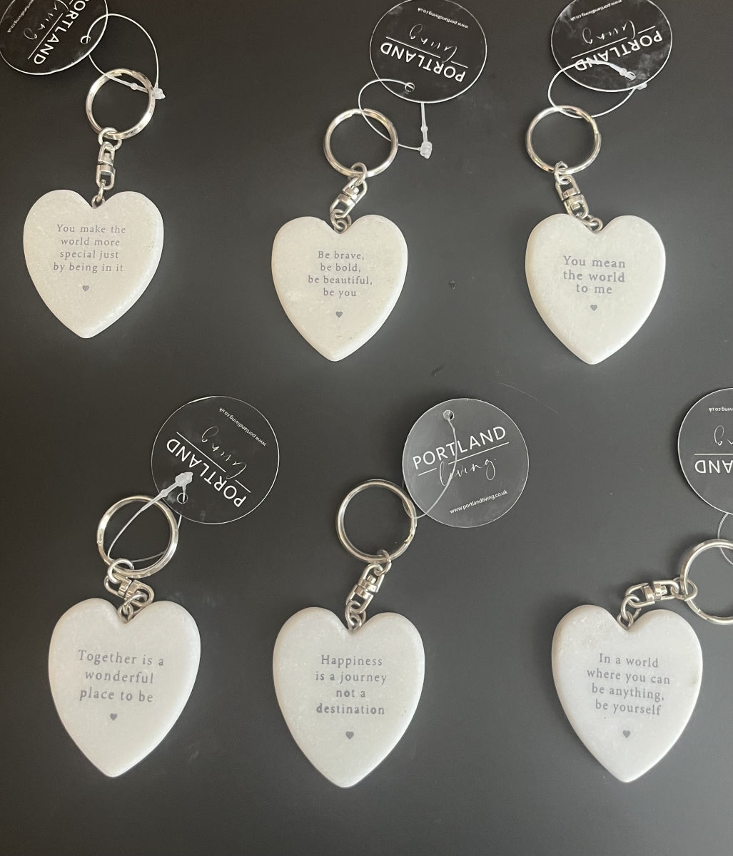 Sleutelhanger marmer hart