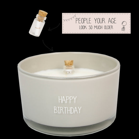 FLESSENPOST KAARS: HAPPY BIRTHDAY