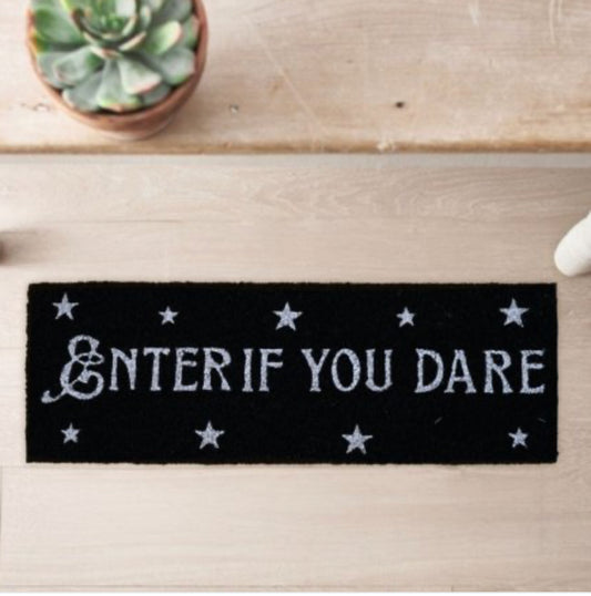 Enter If you dare deurmat 20x60 cm