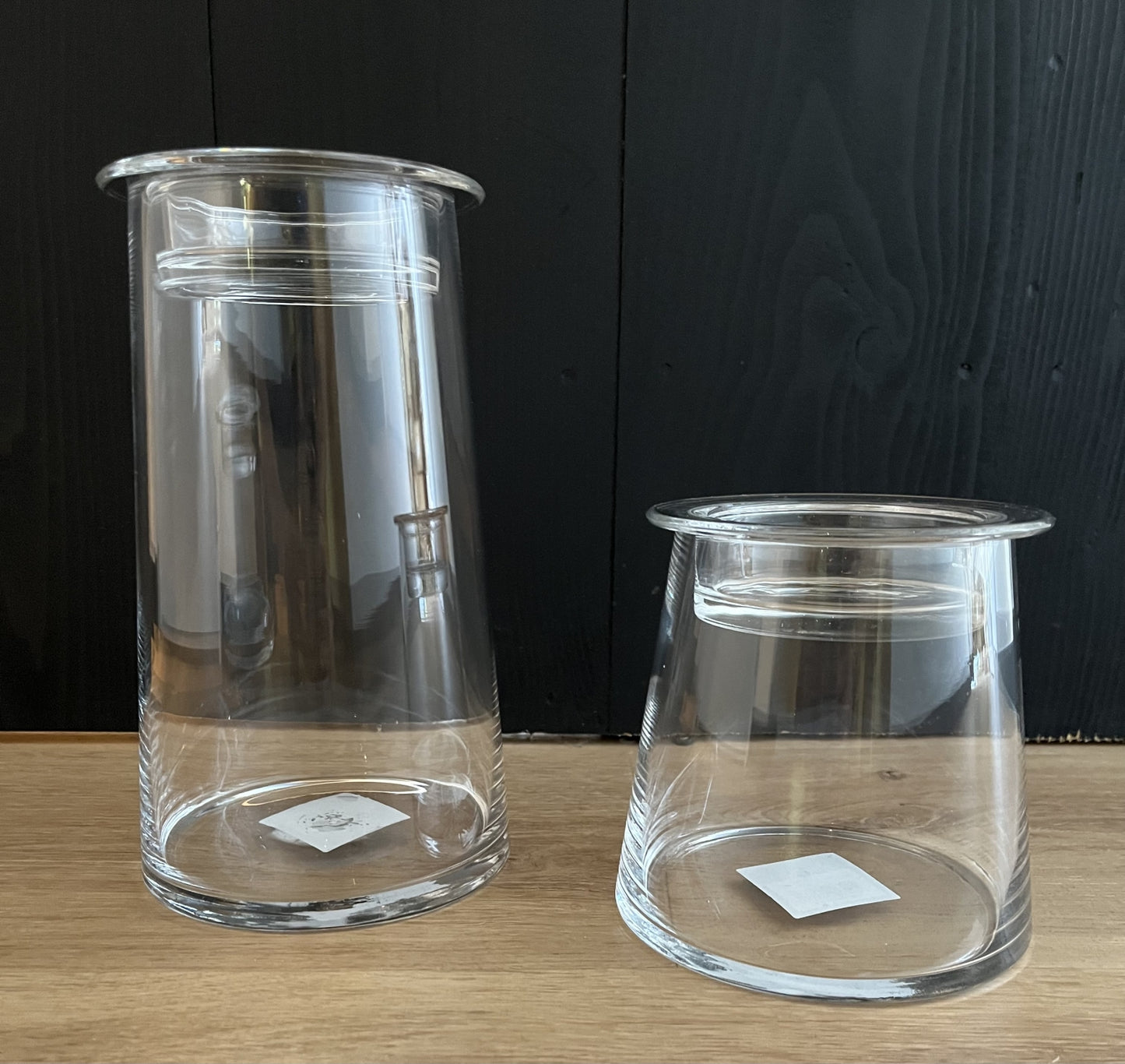 Deco glas m/inkomdeksel Hanny L 14x14x23,5cm