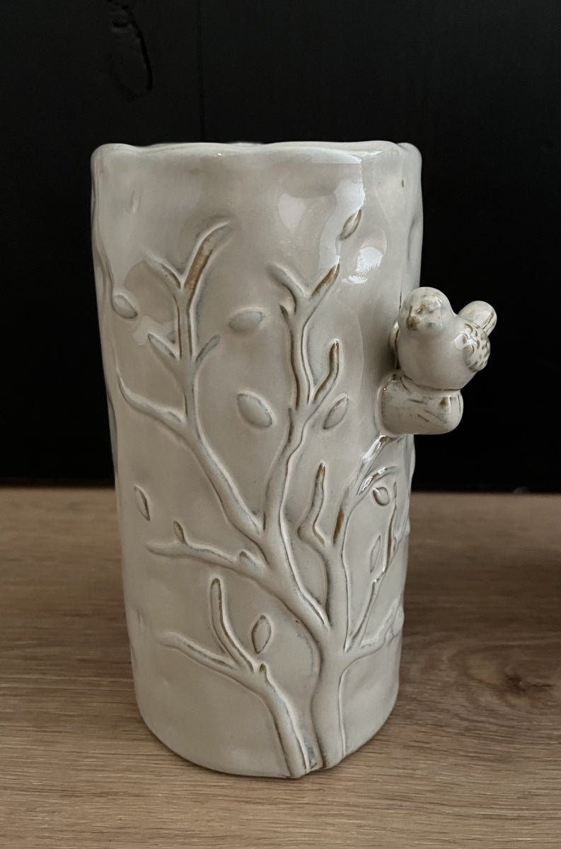 Vaas met vogel 17,5 cm