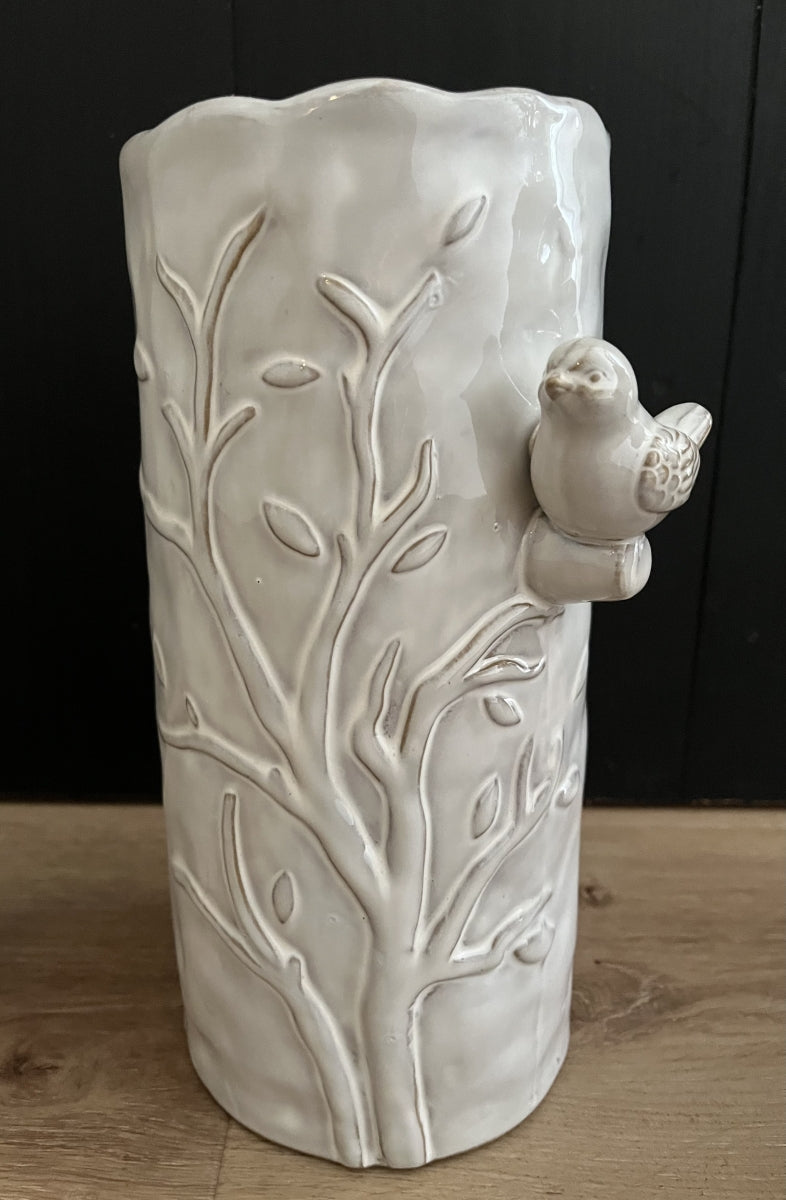 Vaas met vogel 24 cm