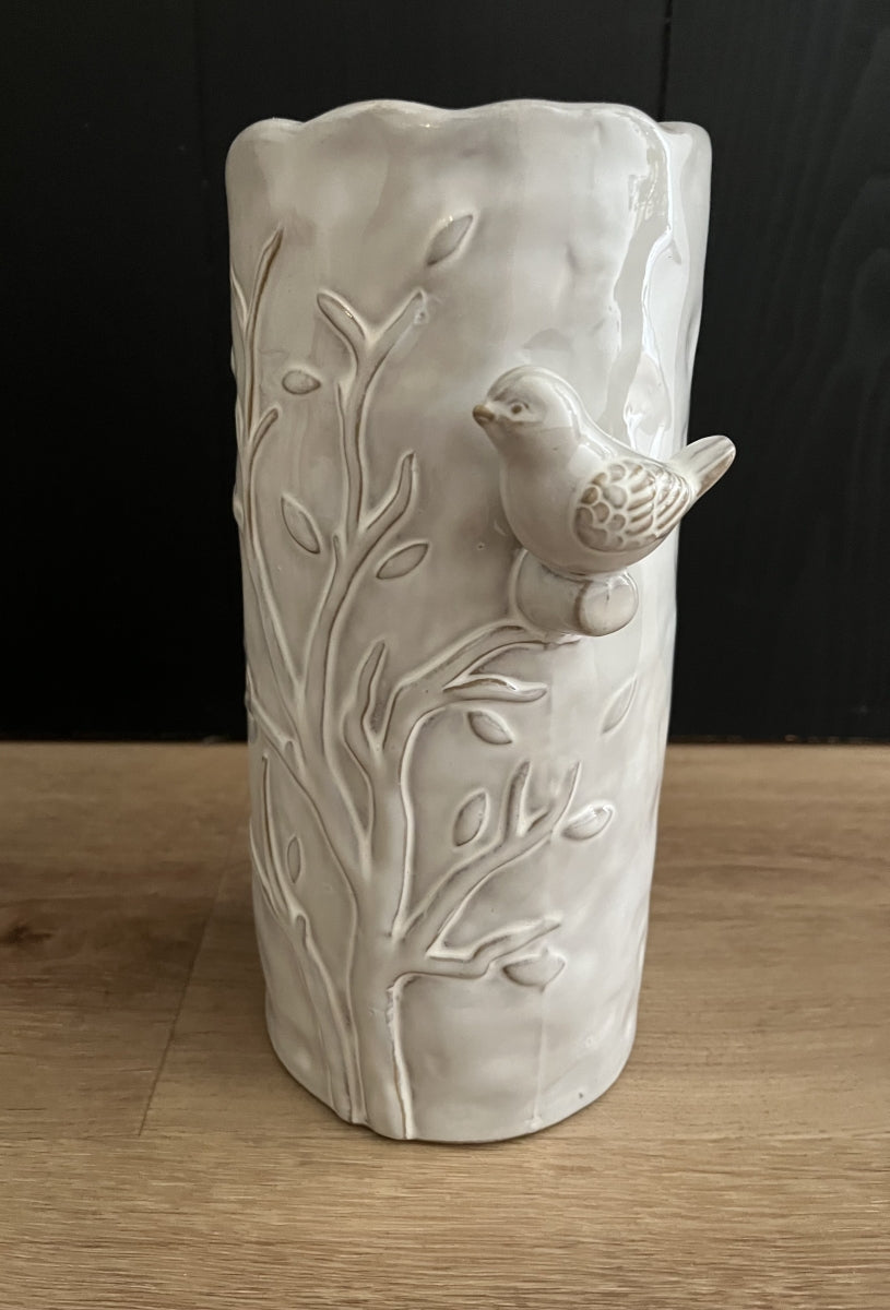 Vaas met vogel 24 cm