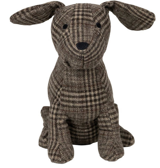 Deurstop Hond zittend ruit 21x16x26 cm