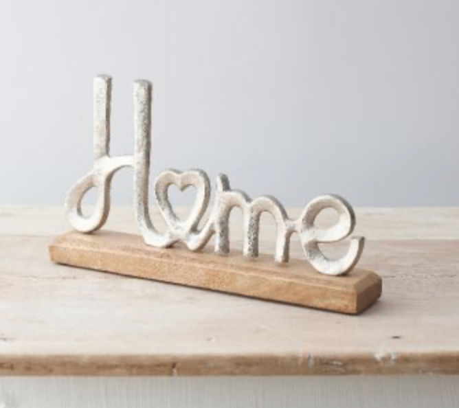 Home ornament op hout 30 cm