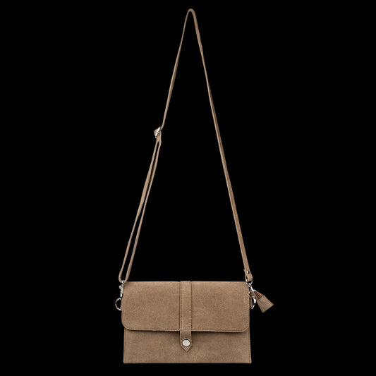 Crossbody tas envelop bruin 24 cm