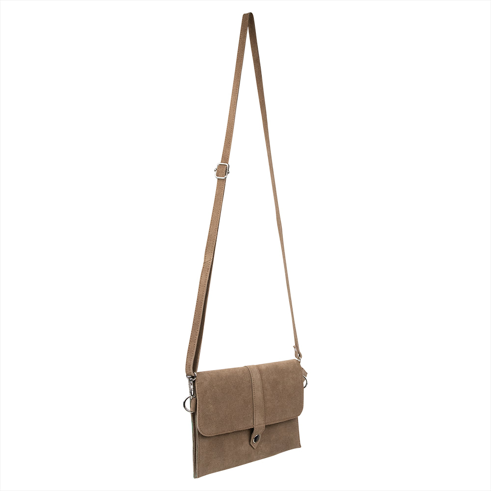 Crossbody tas envelop bruin 24 cm