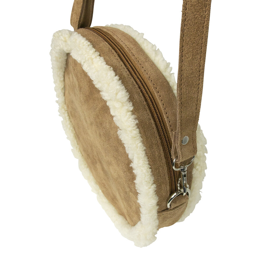 Schaap wit crossbody tas rond