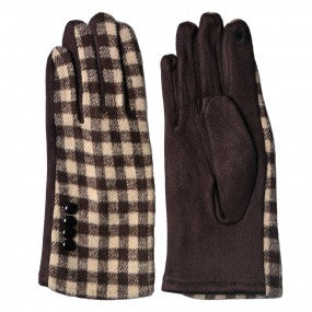 Handschoenen Winter Bruin Ruit 9x24 cm