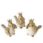 Figuur Kingsley set van 3 vogels goud