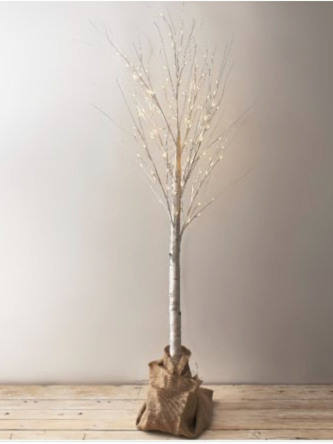 Boom Berk wit Kerst LED 120 cm