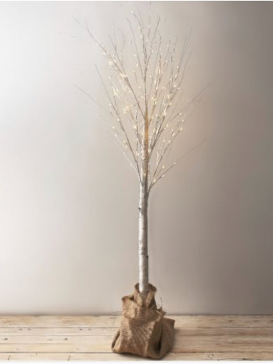 Boom Berk wit Kerst LED 120 cm