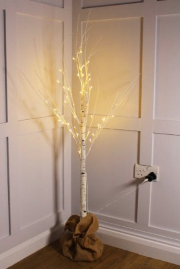 Boom Berk wit Kerst LED 120 cm