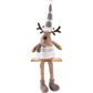 Rudolf hangbenen bruin/beige textiel 20x13x50cm