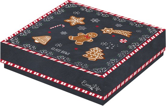 Dekoratief- Schaaltje glas 13x13 cm gingerbread