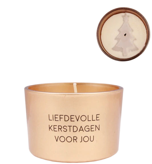 SOJAKAARS -LIEFDEVOLLE KERSTDAGEN- Winter Wood Goud