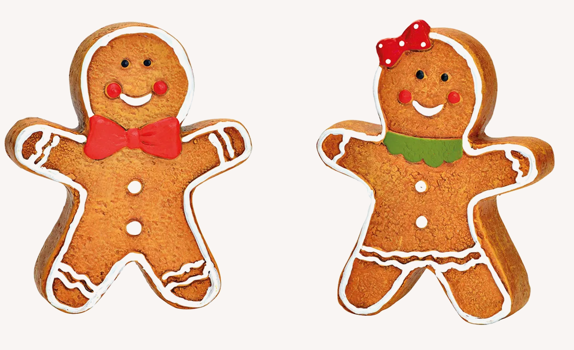 Figuur Gingerbread bruin terracotta 10x12x2 cm