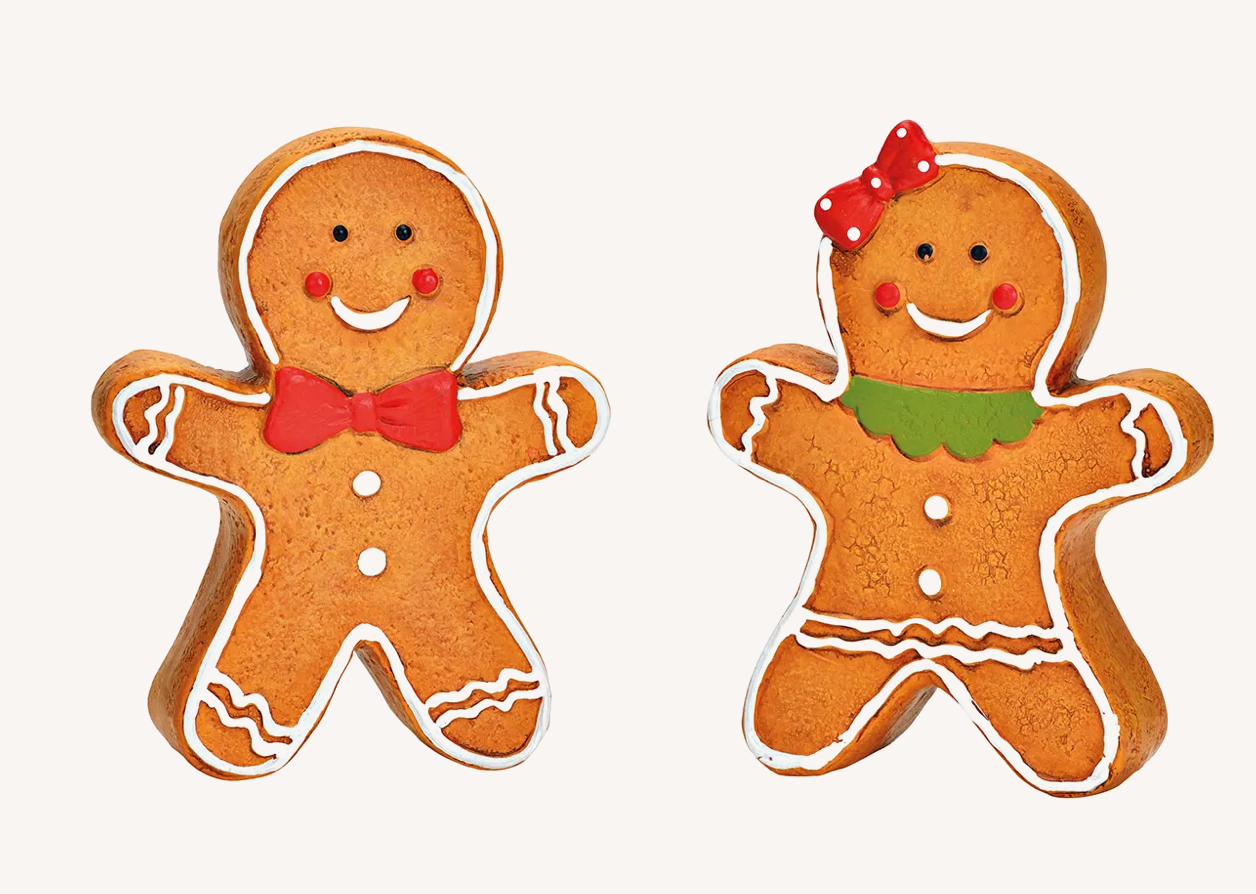 Figuur Gingerbread bruin terracotta 12x16x4 cm