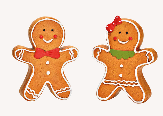 Figuur Gingerbread bruin terracotta 12x16x4 cm