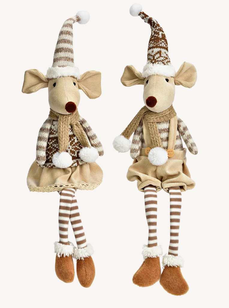 Randkruk Muis beige 10x48x8 cm