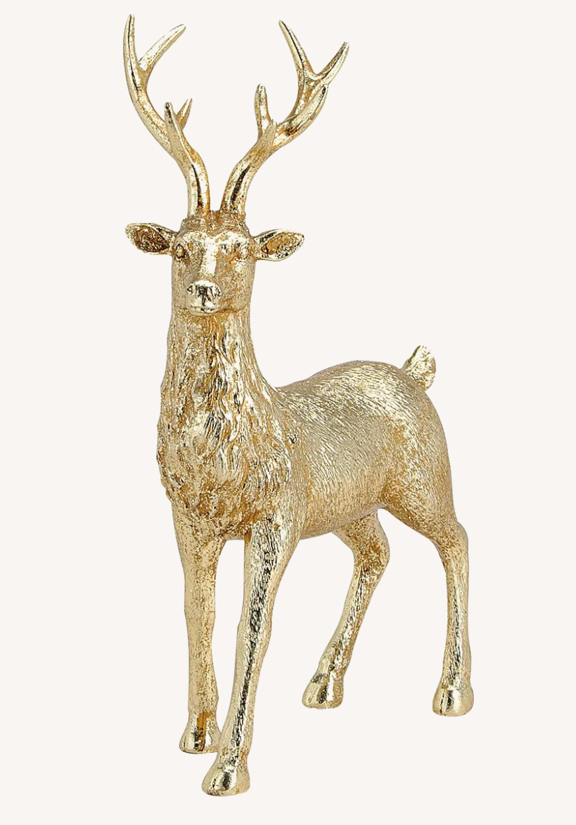 Hert van poly goud 19x9x28cm
