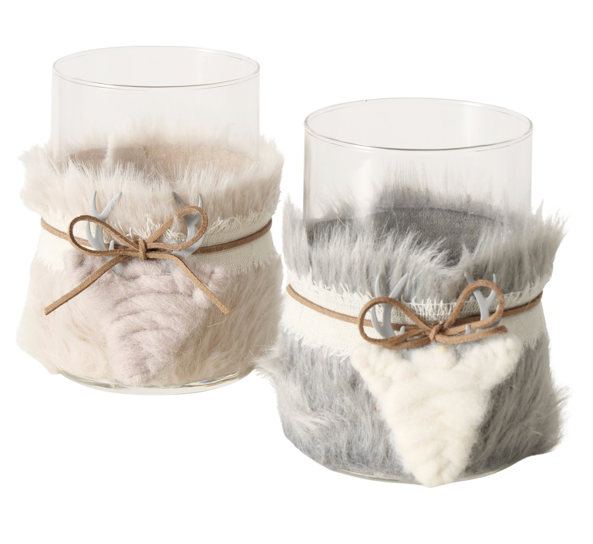 Boltze- Windlicht glas Bont Erja H12cm