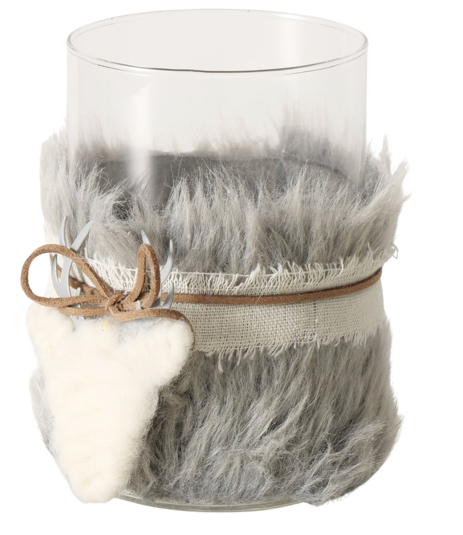 Boltze- Windlicht glas Bont Erja H12cm