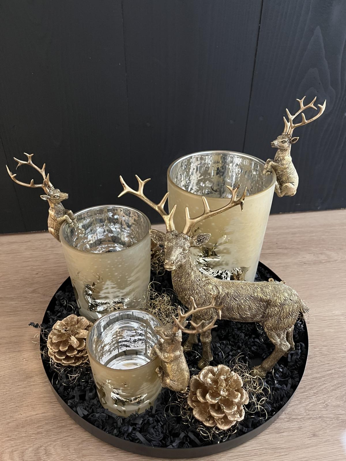 Hanger goud Hert 8 cm