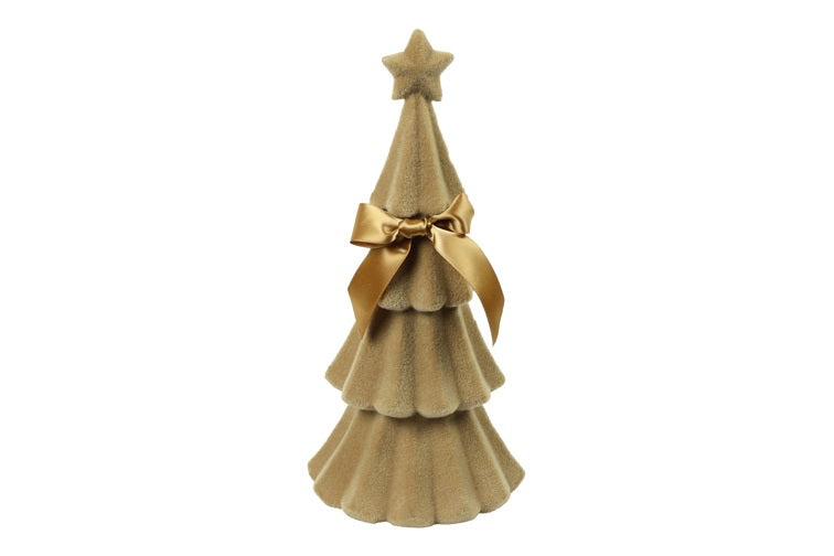 Kerstboom velvet Connor S lichtbruin