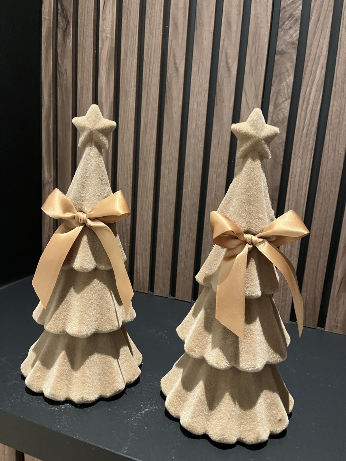 Kerstboom velvet Connor S lichtbruin