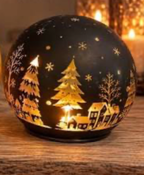 LED Kerstbal Jary S zwart