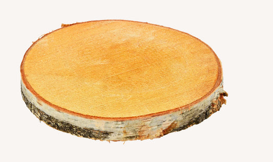 Berkenschijf - Deco plankje rond naturel Ø14cm