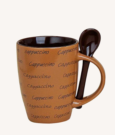 Mok Cappuccino met lepel