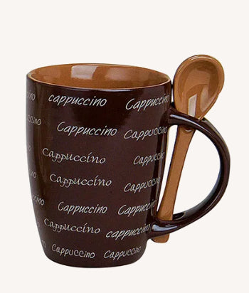 Mok Cappuccino met lepel