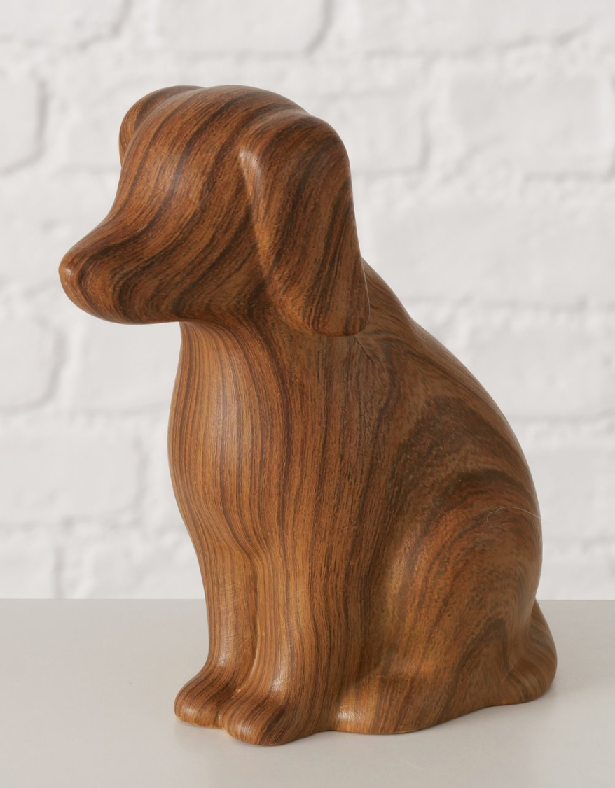 Boltze- Spaarpot Dog Keramiek bruin  H15cm