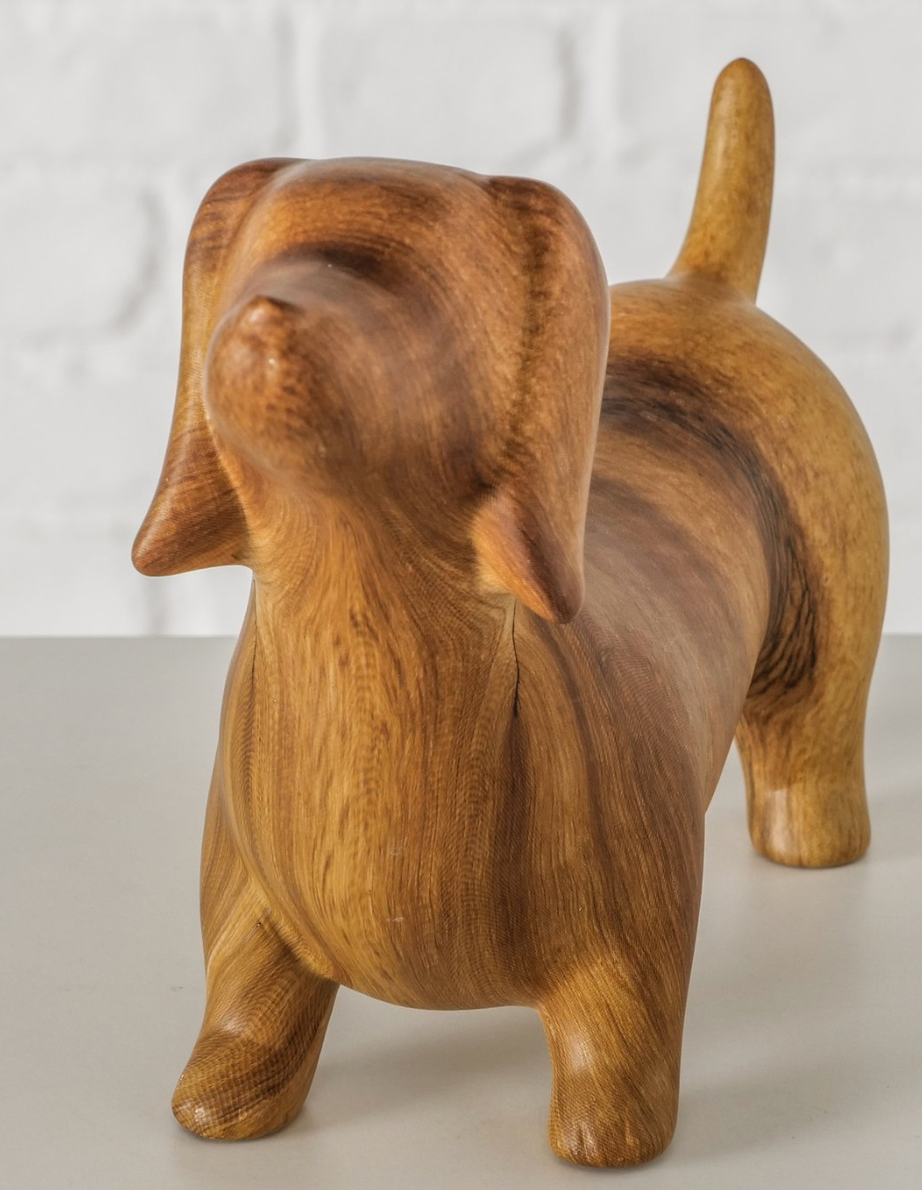 Boltze- Figuur Dog Keramiek bruin H14cm