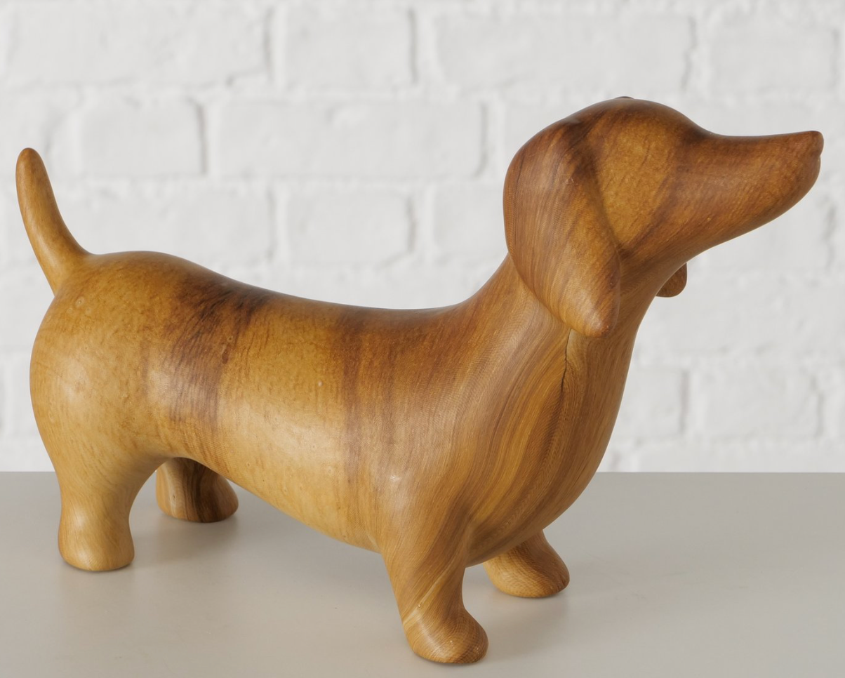 Boltze- Figuur Dog Keramiek bruin H14cm