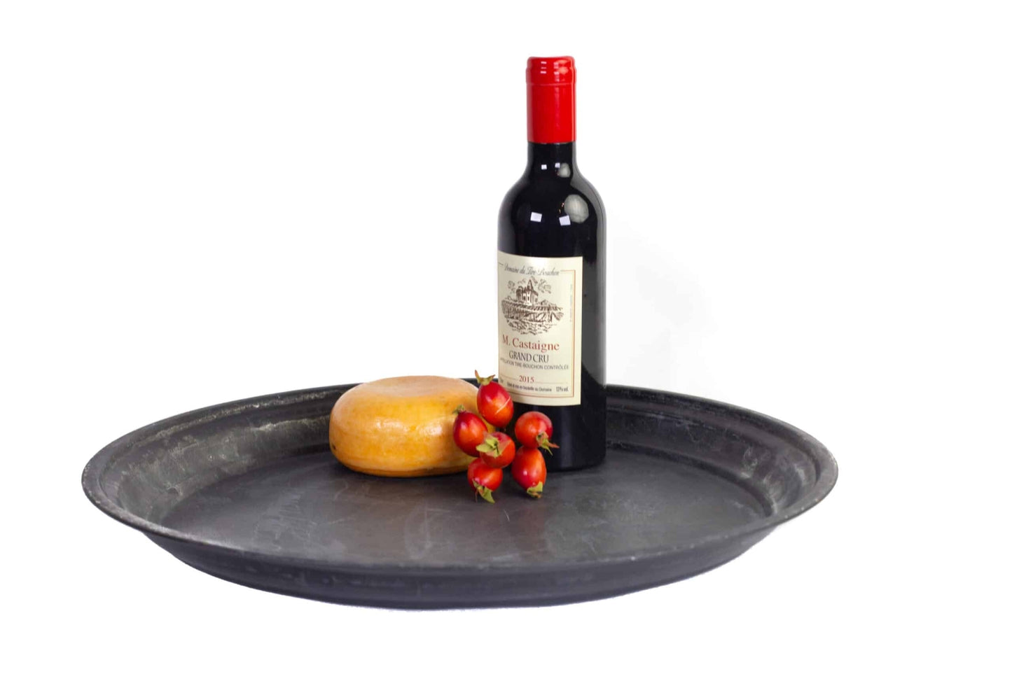 Mand en Deco- Dienblad schaal black rond PIA L40x40x3cm