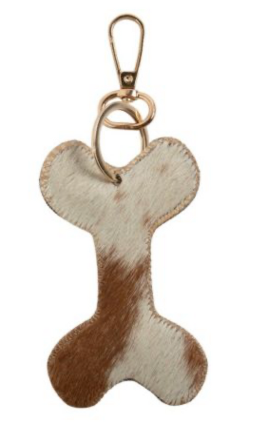 Sleutelhanger bot bruin/wit 10 cm