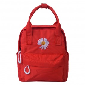 Rugzak 21x9x23 cm Rood Witte Bloem