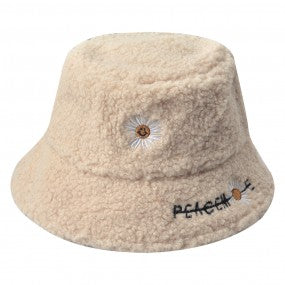Vissershoed kind Beige met zonnetje
