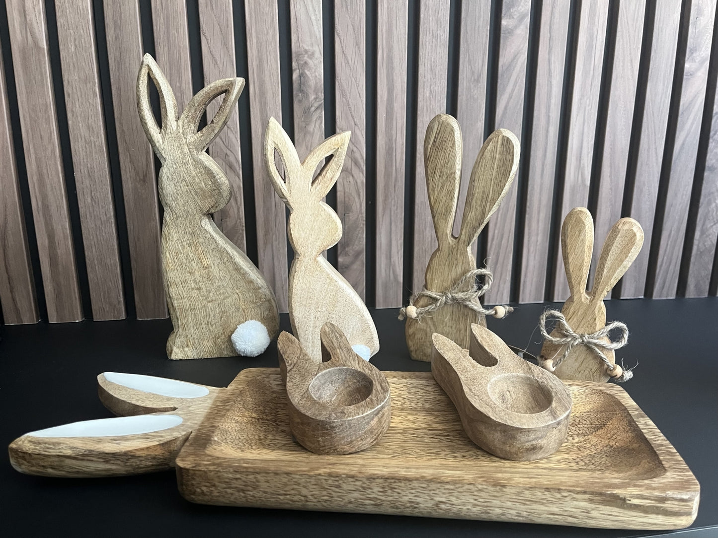 Houten Konijnendisplay H25cm
