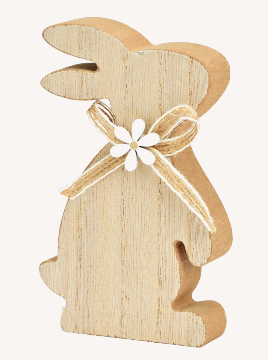 Konijn natuurlijk hout 7x12x2cm