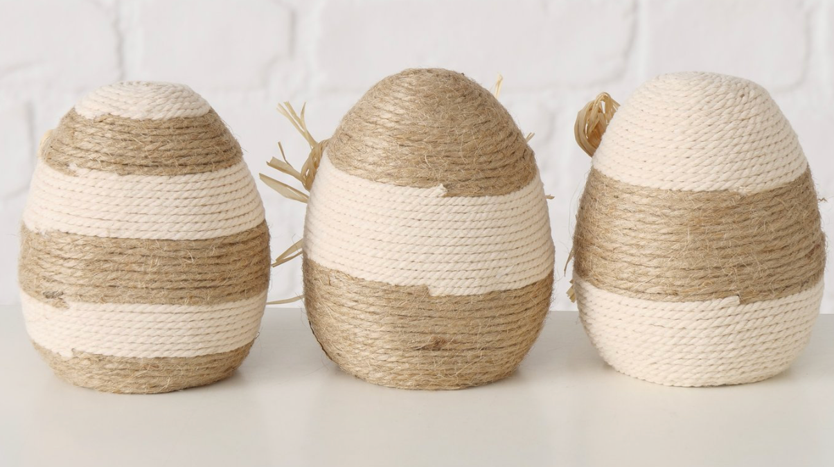 Boltze- Nalio Egg Jute H 11cm