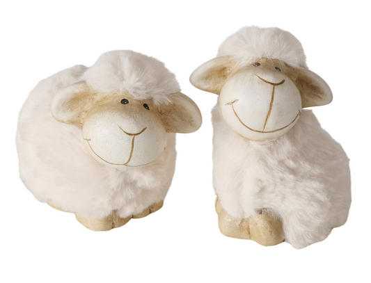 Schaap terracota Textiel H10 cm