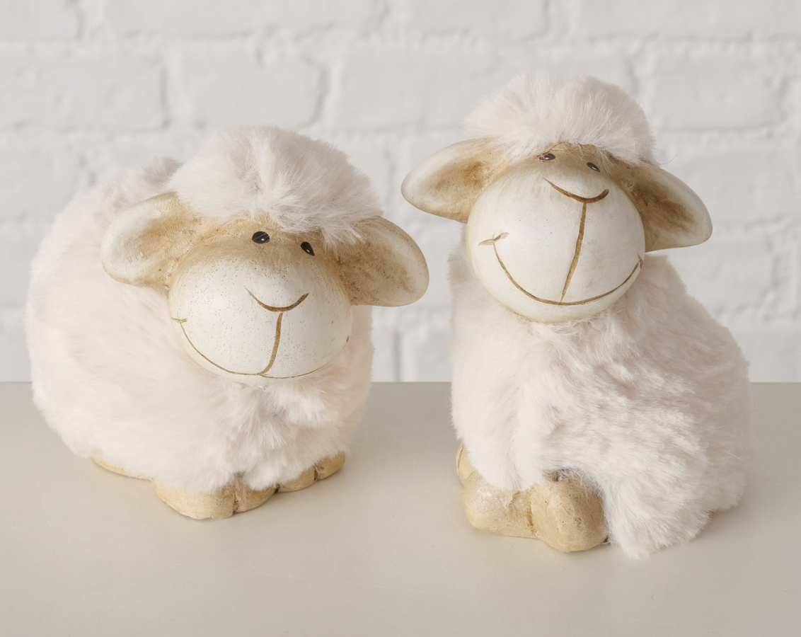 Schaap terracota Textiel H10 cm