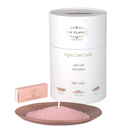 KAARSENZAND-GIFTBOX-HIP HIP HOORAY